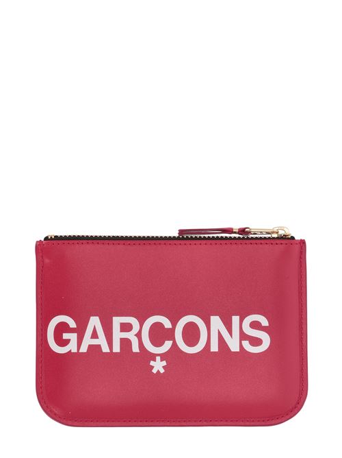 Portamonete rosso con logo sul davanti e zip Comme des Garcons | SA8100HL2